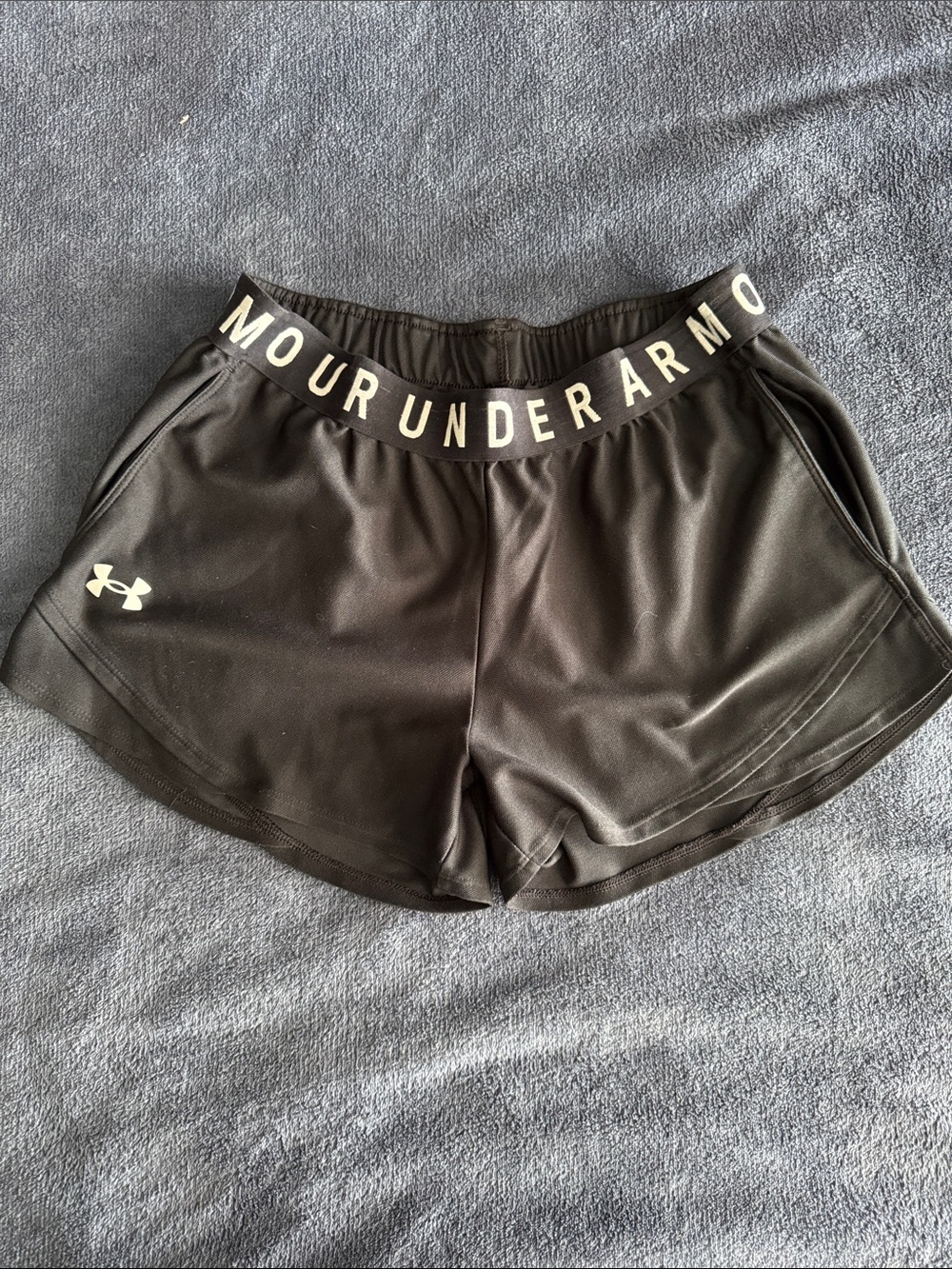 Under Armour Black Athletic Women's Shorts with Branded Waistband